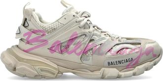 Balenciaga Track Signature - Dames - Sneakers - Beige - 36 EU - Polyester - Schoenen