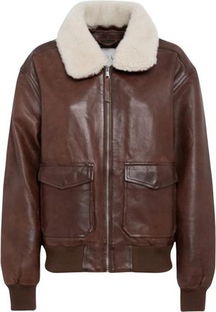 Tela Giaccone Marcus - Dames - Bomber jackets - Bruin - S - Wol - Jassen