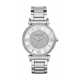 Michael Kors Catlin Pav&eacute; Horloge - Dames - Horloges - Grijs - ONE Size - Accessoires