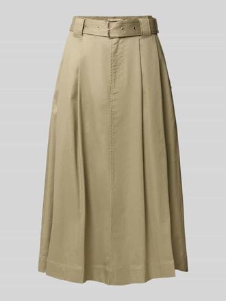 Mos Mosh Faltenrock mit G&uuml;rtel Modell Koda Billie in Beige, Gr&ouml;&szlig;e 34