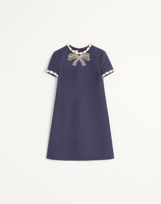 Valentino Embroidered Crepe Couture Short Dress Wo