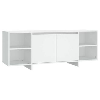 Berkfield Home TV Cabinet White 130x35x50 cm Engineered Wood | Size: 130 x 35 x 50 cm