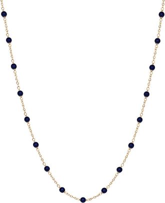 Jewelmak 14K Sapphire Necklace