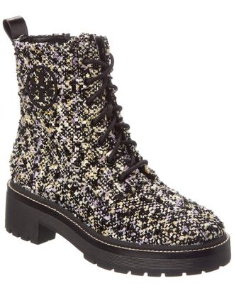 Tory Burch Miller Lug Sole Tweed & Leather Bootie