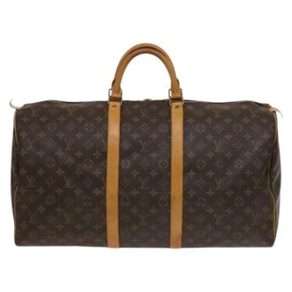 Louis Vuitton Pre-owned Weekend Bags, unisex, Brown, Size: ONE SIZE Pre-owned Vintage Canvas Weekend Bag
