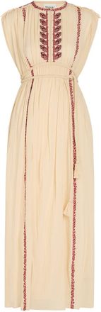 Isabel Marant Isabel Marant &eacute;toile Liviane Embroidered Cotton Maxi Dress - Beige - 38 (UK10 / S)