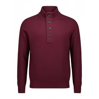 Gran Sasso Mock Neck Jumper - Heren - Truien - Rood - Maat: L Wol