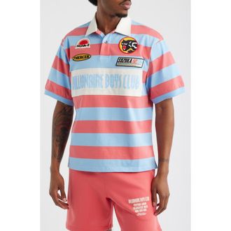 Billionaire Boys Club Trails Stripe Cotton Polo in Blue Bell at Nordstrom, Size X-Large
