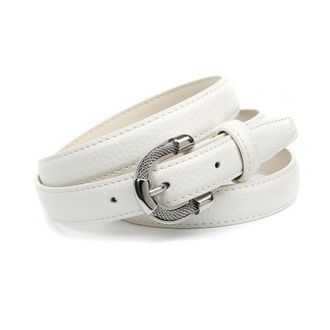 Anthoni Crown Lederg&uuml;rtel ANTHONI CROWN, Damen, Gr. 80, weiss (wei&szlig;), Leder, unifarben, G&uuml;rtel Lederg&uuml;rtel, in schmaler Form, schick und elegant