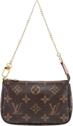Louis Vuitton Pre-owned Mini Pochette Accessoires - Dames - Vintage Mini Tas - Bruin - ONE Size - Vintage