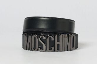 Moschino Cintura Moschino Couture in pelle con lettering