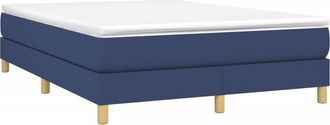 vidaXL Cama Sin Colch&oacute;n Tela Azul 140x200 Cm Vidaxl