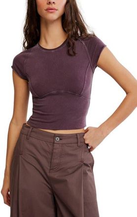 Free People We The Free Protagonist Stretch Cotton Baby Tee in Vintage Grape at Nordstrom, Size X-Large