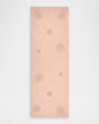 Janavi India Jelly Fish Jive Embroidered Merino Wool Scarf