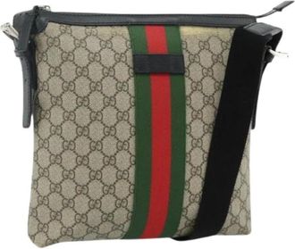 Gucci Pre-owned Cross Body Bags, female, Beige, Size: ONE SIZE Pre-owned Vintage Shoulder Bag