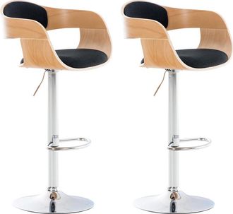 Clp Clp - Set De 2 Taburetes Kingston En Tela Natural/negro