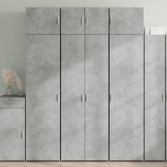 Berkfield Home Storage Cabinet Concrete Grey 70x42.5x225 cm Engineered Wood