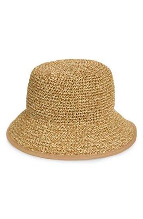 Nine West Two-Tone Crochet Bucket Hat in Neutral Multi at Nordstrom Rack