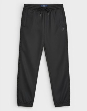 Fred Perry Mens Fred Perry Seasonal Taped Track Pant Black - Size: 35/34/32