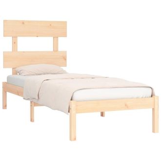 Berkfield Home Beautiful Bed Frame Solid Wood 90x190 cm Single in Light Brown