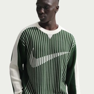 Nike Mens Nike Sportswear Club Jersey Sweater in Green | II1196-323