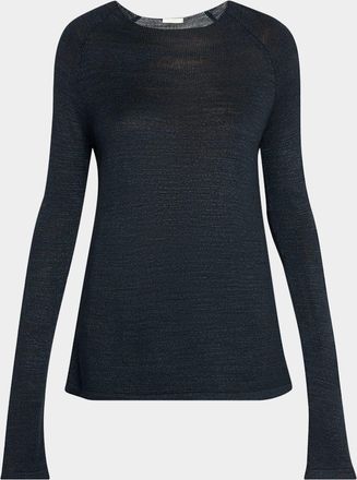 The Row Jipin Boat-Neck Silk Knit Top