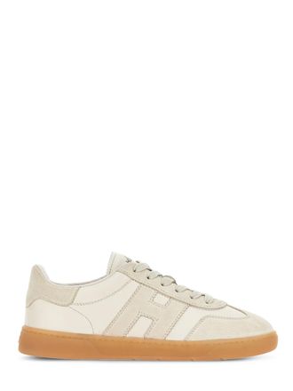 Hogan Low-Top Leather and Suede Sneakers with Contrasting Sole
