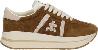Premiata Brown Bethcoin 8509 Suede Leather Low-Top Sneakers