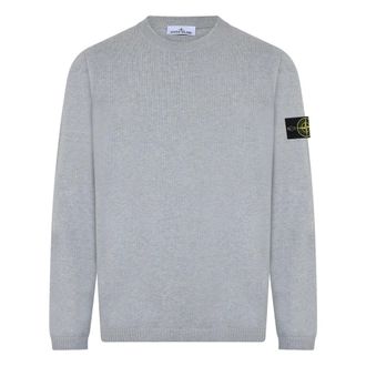 Stone Island Round-neck Knitwear, male, Gray, Size: 3XL Crew Neck Sweater