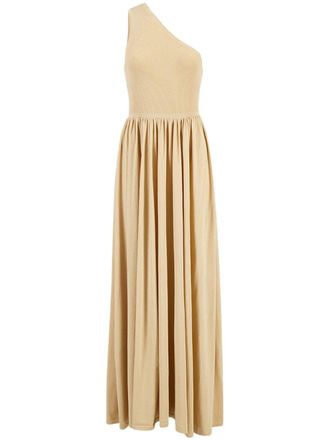 Zimmermann Crush maxi dress - women - Viscose/Metallic Fibre/Polyamide/Elastane - 1 - Neutrals