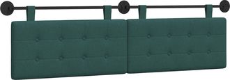 vidaXL Cabecero Colgante Verde Oscuro Tela Vidaxl