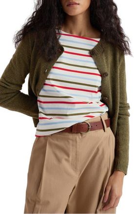 Seasalt Cornwall Tern Tide Merino Wool Blend Cardigan in Seagrass at Nordstrom, Size 14 Us