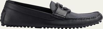 Gucci Mens Ayrton Interlocking G Leather Drivers