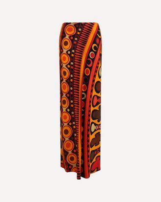 Pucci Satin Skirt with Solei Print Female 44