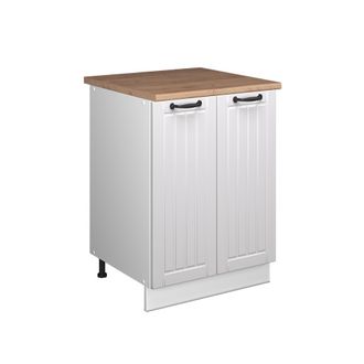 Vicco Mueble Bajo Para Fregadero Fame-line, Blanco Casa De Campo/blanco, 60 Cm, Vicco