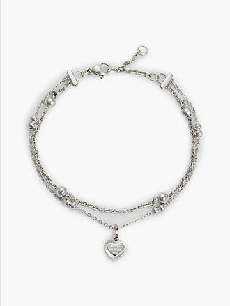 Tommy Hilfiger Pulsera de acero inoxidable con adorno