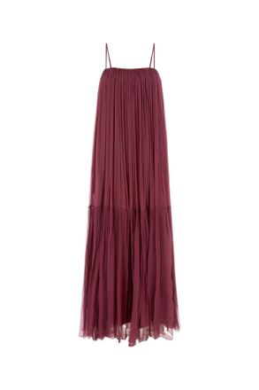 Chlo&eacute; Tyrian Purple Silk Long Dress