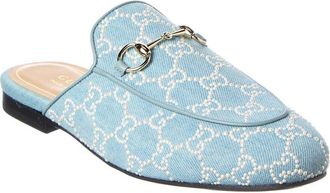 Gucci Giglio Princetown Canvas & Leather Mule