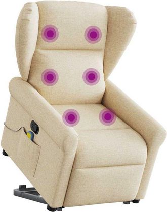 vidaXL Vidaxl - Silla De Masaje Reclinable De Pie De Tela Color Crema