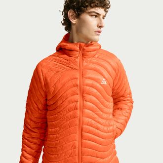 Nike Mens Nike ACG Lava Flow Ultralight Therma-FIT ADV Down Jacket in Orange | IO9003-819