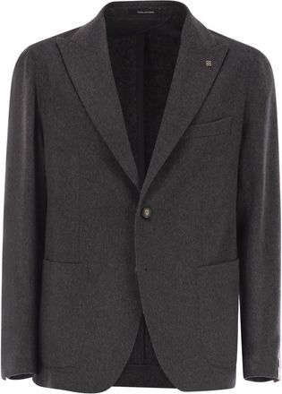 Tagliatore Mens Cashmere And Silk Jacket - Grey - Size EU 48 (Mens)