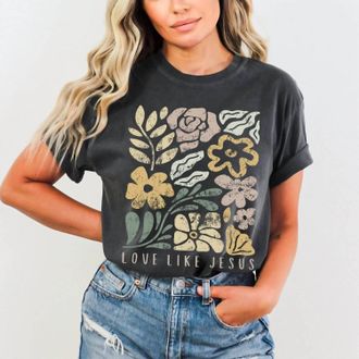 Comfort Colors Love Like Jesus Tees In Multi