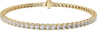 Diamond2Deal 14K Yellow Gold 5 CTW Lab Grown Diamond Straight-Line Tennis Bracelet (E-F, VS1-VS2)