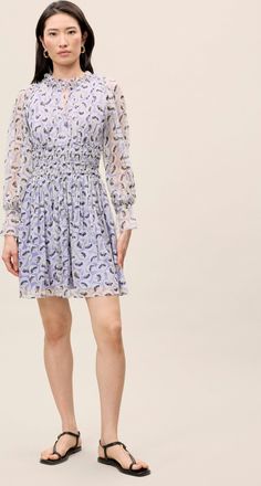 Rebecca Taylor Deco Long Sleeve Dress