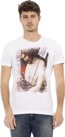 Trussardi Grafisch Charme T-shirt met korte mouwen - Heren - T-shirts - Wit - 2XL - Katoen - Tops