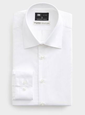 Le 31 Mens European fabric solid shirt Standard fit