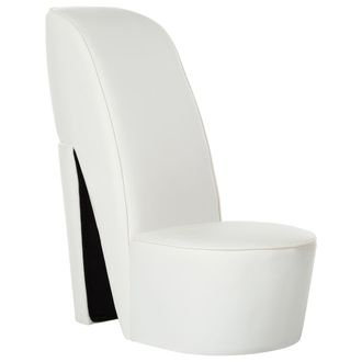 vidaXL Vidaxl - Sill&oacute;n Con Forma De Zapato De Tac&oacute;n Cuero Sint&eacute;tico Blanco