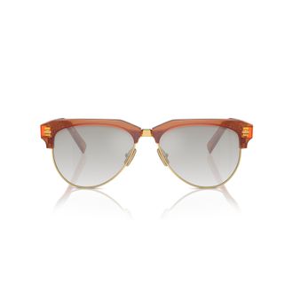 Miu Miu 0mu 09zs Translucent Amber Acetate Sunglasses