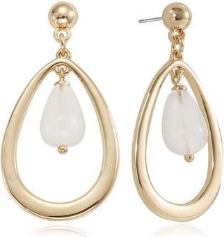 Ettika Stone Teardrop Earrings in White at Nordstrom Rack