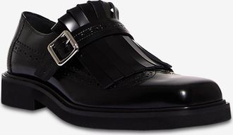 Guglielmo Rotta Lackleder-Derbies mit eckiger Kappe Square Toe Fringe